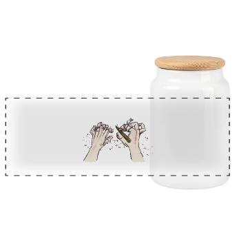 Wrecked Hands Climbing T-Shirt Design - Boîte à biscuits avec couvercle en bois - blanc - Devant