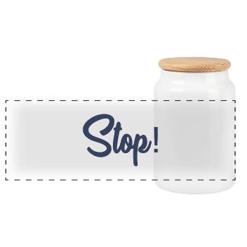 STOP. PANNEAU. PAPA. MOTO. DRÔLE. VOITURE - Boîte à biscuits avec couvercle en bois - blanc - Devant