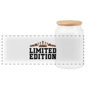 limited edition - Panorama Keksdose mit Holzdeckel - Weiß - Vorne