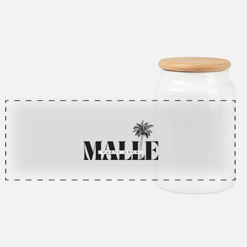 Malle Party Crew - Boîte à biscuits avec couvercle en bois - blanc