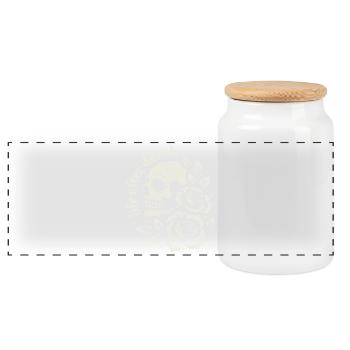 La vie après la mort - Boîte à biscuits avec couvercle en bois - blanc - Devant