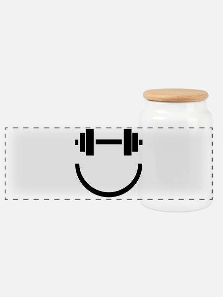 Smile Gains - Panorama Keksdose mit Holzdeckel - Weiß