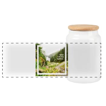 Nature is my new nightclub. Nature is mine. - Panoramic Cookie Jar with Wooden Lid - white - Front