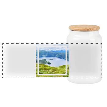 Nature is my new nightclub. Nature is mine. - Panoramic Cookie Jar with Wooden Lid - white - Front