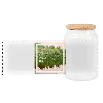 Have a good time. Nature is my new nightclub. - Panorama Keksdose mit Holzdeckel - Weiß - Vorne