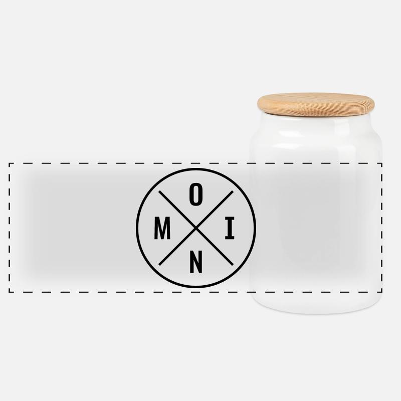 MOIN - Panorama Keksdose mit Holzdeckel - Weiß