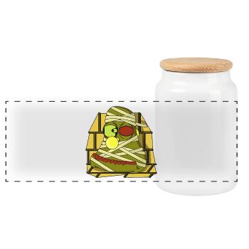 LANGUES MORTES - Boîte à biscuits avec couvercle en bois - blanc - Devant