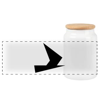 Schwertzugvogel - Boîte à biscuits avec couvercle en bois - blanc - Devant