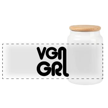 veganes T-Shirt veganes Mädchen - Panorama Keksdose mit Holzdeckel - Weiß - Vorne