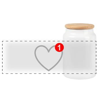 Amour - Message - SMS - Love - Boîte à biscuits avec couvercle en bois - blanc - Devant