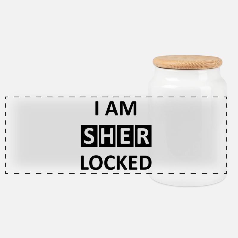 I AM SHERLOCKED - Panorama Keksdose mit Holzdeckel - Weiß