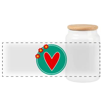 MAMA. MUTTERTAG. SCHÖNEN MUTTERTAG. ICH LIEBE DICH - Panorama Keksdose mit Holzdeckel - Weiß - Vorne