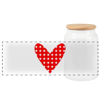 VALENTINSTAG. Junggesellinnenabschied. ICH LIEBE DICH. ICH LIEBE DICH. LIEBE - Panorama Keksdose mit Holzdeckel - Weiß - Vorne