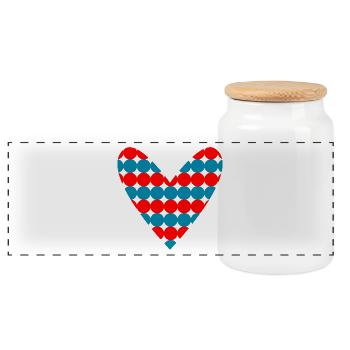 PAAR. ICH HABE GERADE GEHEIRATET. Junggesellinnenabschied. VALENTINSTAG. MARIES - Panorama Keksdose mit Holzdeckel - Weiß - Vorne