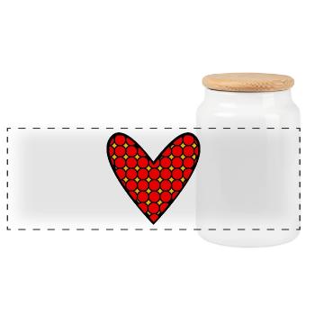 LIEBE. PAAR. ICH HABE GERADE GEHEIRATET. Junggesellinnenabschied. VALENTINSTAG. - Panorama Keksdose mit Holzdeckel - Weiß - Vorne