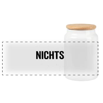 Ich kann nichts für meine Kollegen - Panorama Keksdose mit Holzdeckel - Weiß - Vorne