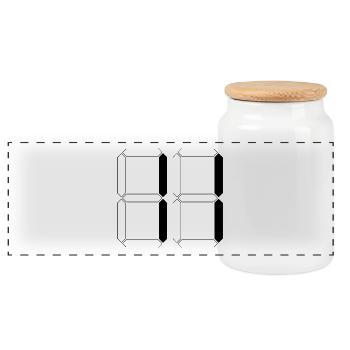 NUMMER 11 Elf Geburtstag Geschenk Digital - Panorama Keksdose mit Holzdeckel - Weiß - Vorne