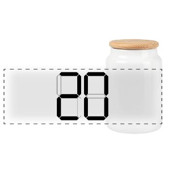NUMÉRO 20 Vingt Cadeaux d’anniversaire numériques - Boîte à biscuits avec couvercle en bois - blanc - Devant