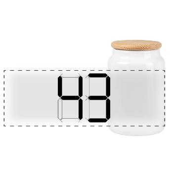 NUMÉRO 43 Quarante-trois Cadeaux Numériques - Boîte à biscuits avec couvercle en bois - blanc - Devant