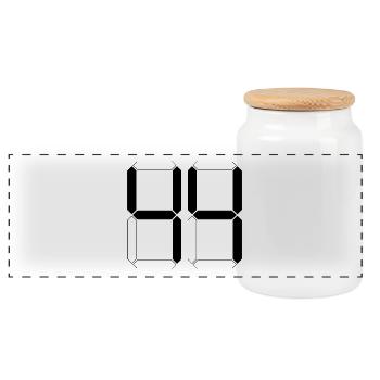 NUMÉRO 44 Quarante-quatre Cadeaux Numériques - Boîte à biscuits avec couvercle en bois - blanc - Devant