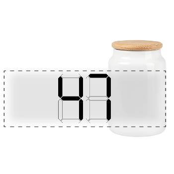 NUMÉRO 47 Quarante-sept Cadeaux Numériques - Boîte à biscuits avec couvercle en bois - blanc - Devant