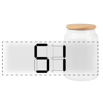NUMÉRO 51 Cinquante-et-Un Cadeaux Numériques - Boîte à biscuits avec couvercle en bois - blanc - Devant