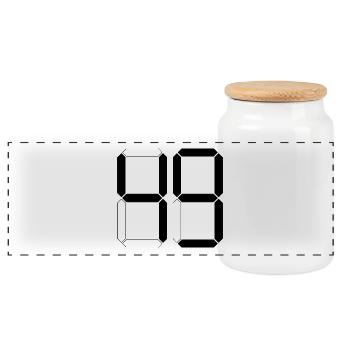 NUMÉRO 49 Quarante-neuf Cadeaux Numériques - Boîte à biscuits avec couvercle en bois - blanc - Devant