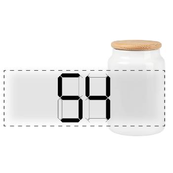 NUMÉRO 54 Cinquante-quatre Cadeaux Numériques - Boîte à biscuits avec couvercle en bois - blanc - Devant