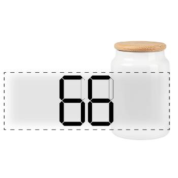 NUMÉRO 66 Soixante-six Cadeaux Numériques - Boîte à biscuits avec couvercle en bois - blanc - Devant
