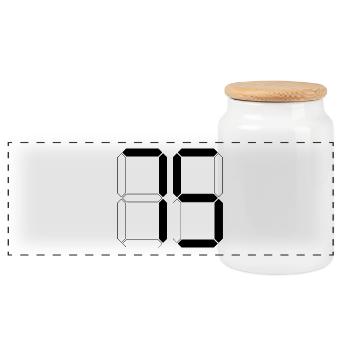 NUMÉRO 75 Soixante-quinze Cadeaux Numérique - Boîte à biscuits avec couvercle en bois - blanc - Devant