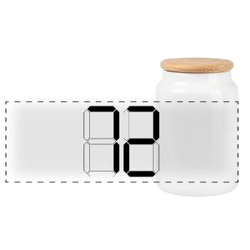 NUMÉRO 72 Soixante-douze Cadeaux Numériques - Boîte à biscuits avec couvercle en bois - blanc - Devant