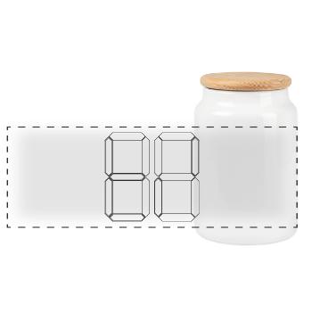 NUMÉRO 75 Soixante-quinze Cadeaux Numérique - Boîte à biscuits avec couvercle en bois - blanc - Devant
