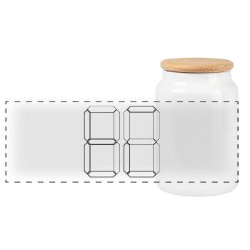 NUMÉRO 74 Soixante-quatorze Cadeaux Numérique - Boîte à biscuits avec couvercle en bois - blanc - Devant