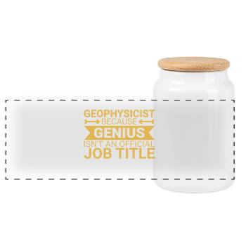 Géophysicien Génie Géophysique - Boîte à biscuits avec couvercle en bois - blanc - Devant