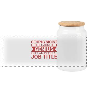 Géophysicien Génie Géophysique - Boîte à biscuits avec couvercle en bois - blanc - Devant