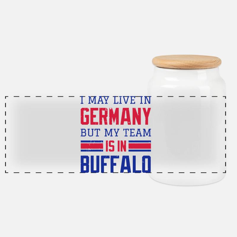 Buffalo - Panorama Keksdose mit Holzdeckel - Weiß