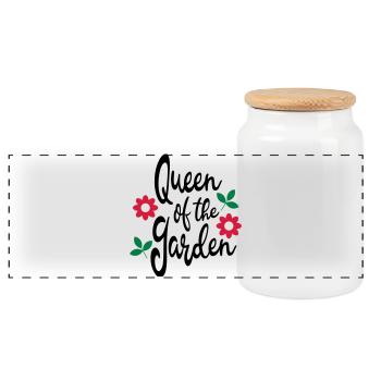 jardinier - Boîte à biscuits avec couvercle en bois - blanc - Devant