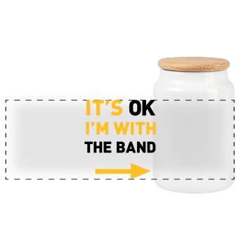 Im with the Band - Panoramic Cookie Jar with Wooden Lid - white - Front