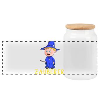 Magiciens - Magiciens - Boîte à biscuits avec couvercle en bois - blanc - Devant