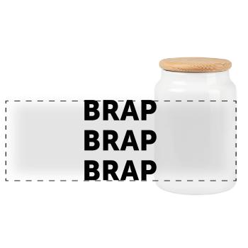 JDM BRAP BRAP BRAP | T-shirts JDM - Panoramic Cookie Jar with Wooden Lid - white - Front