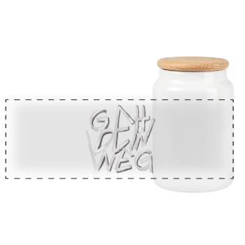 GO YOUR WAY Graffiti - Panoramic Cookie Jar with Wooden Lid - white - Front