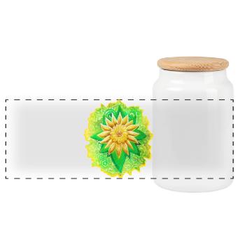 SeelenBlume - Sonja Ariel von Staden - Panorama Keksdose mit Holzdeckel - Weiß - Vorne
