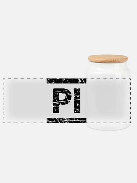 Pi - Panorama Keksdose mit Holzdeckel - Weiß