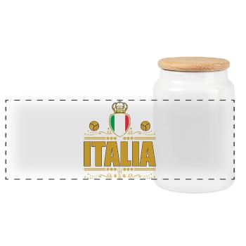 VIGNETTE D’OR ITALIA CALCIO - Boîte à biscuits avec couvercle en bois - blanc - Devant