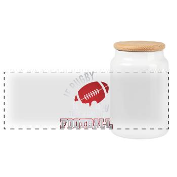 si le rugby était facile, ils l’appelleraient football - Boîte à biscuits avec couvercle en bois - blanc - Devant
