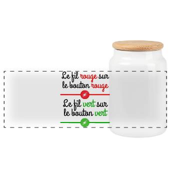septième compagnie, 7ème compagnie, film culte - Boîte à biscuits avec couvercle en bois - blanc - Devant