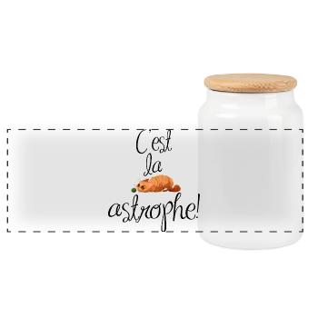 C'est la catastrophe, les chats sont très joueurs. - Boîte à biscuits avec couvercle en bois - blanc - Devant