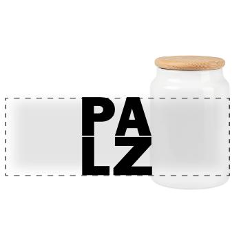 Pfalzluschd - Panoramic Cookie Jar with Wooden Lid - white - Front