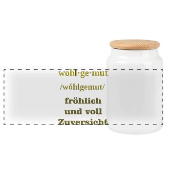 wohlgemut - Panorama Keksdose mit Holzdeckel - Weiß - Vorne