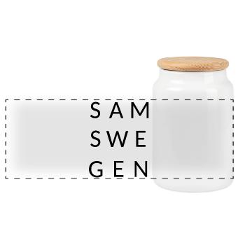 samswegen TRANSPARENTTOP sw o nav - Panorama Keksdose mit Holzdeckel - Weiß - Vorne